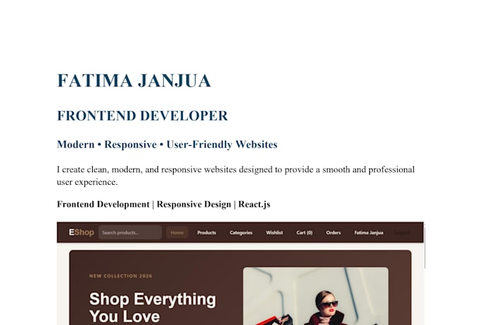 create a modern responsive front end website